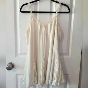 American Eagle Cream/Off-White Lace Slip/Mini Dress